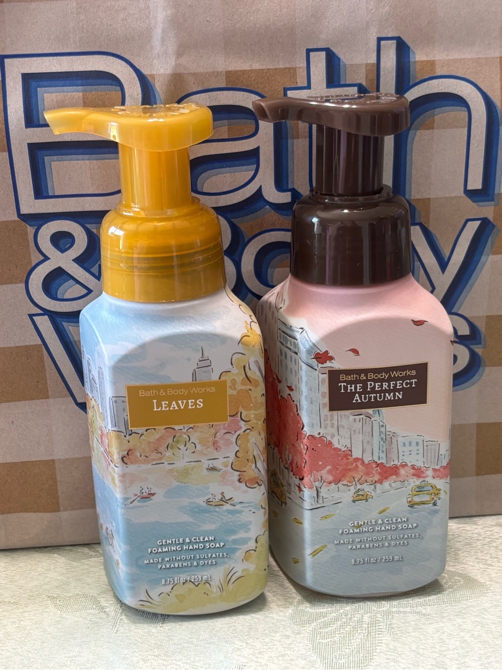 Bath & Body Works Leaves and The Perfect Autumn Foaming Hand Soaps